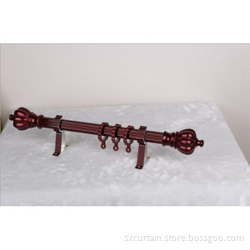 Crown Shape Purplish Red Curtain Rod Decorative Rod